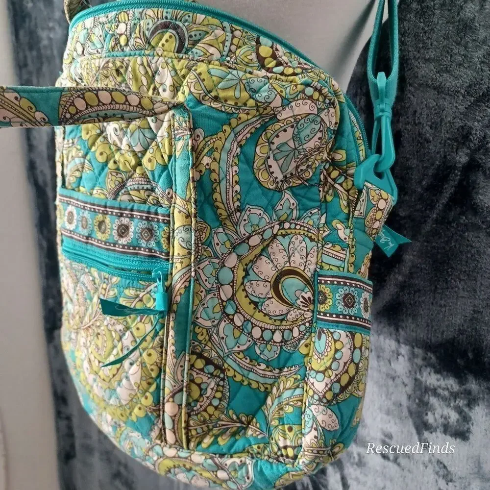 Vera Bradley Meteo Briefcase Peacock RETIRED Excellent Condition